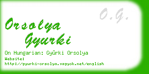 orsolya gyurki business card